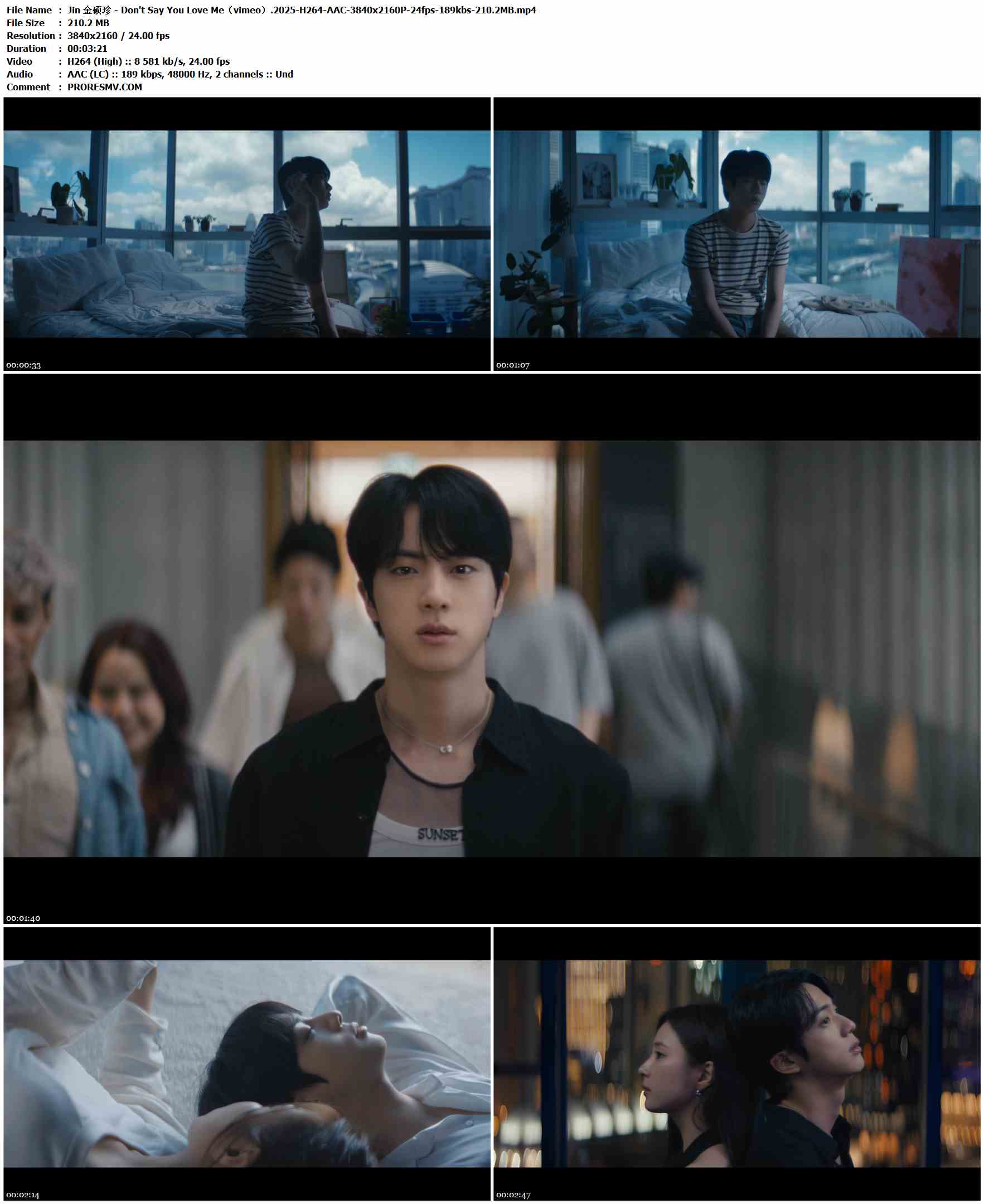 Jin 金硕珍 - Don't Say You Love Me（vimeo）.2025-H264-AAC-3840x2160P-24fps-189kbs-210.2MB官方MV_高清MV